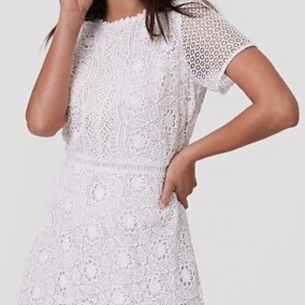 Ann Taylor White Lace Dress